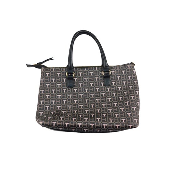 Tommy Hilfiger Monogram Satchel Tote Bag – Brown/Black - Picture 6 of 13